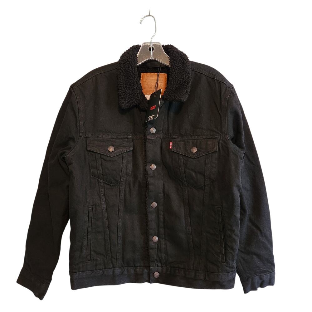 Levi's Type III Sherpa Trucker Jacket black size S NWT